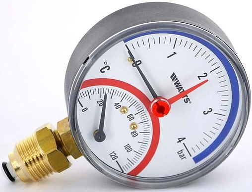 Термоманометр радиальный Watts F+R828 80мм 4 бар 120°С ½&quot; 10025526