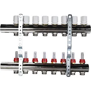 Группа коллекторная с расходомерами 8 отводов 1&quot;в/в x ¾&quot;ек Luxor CD 477/8 15662708N, 3