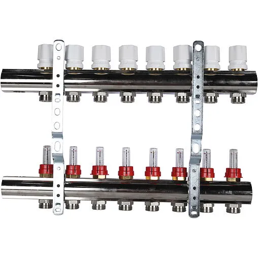 Группа коллекторная с расходомерами 8 отводов 1&quot;в/в x ¾&quot;ек Luxor CD 477/8 15662708N