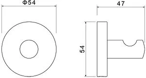 Крючок Aquatek Оберон хром AQ4201CR Крючок Aquatek Оберон хром AQ4201CR, 2