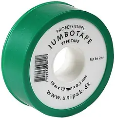 Лента ФУМ 19 x 0.2мм x 15м Unipak Jumbotape 1000552 Лента ФУМ 19 x 0.2мм x 15м Unipak Jumbotape 1000552
