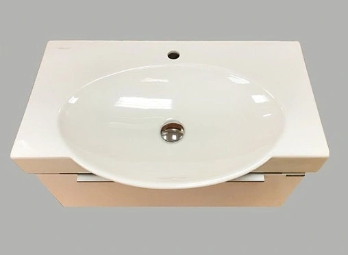 Тумба-умывальник подвесная Comforty Самара 76 кофе полоска/белый 00004135527CF