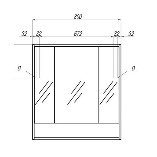 Шкаф-зеркало Aquaton Рико 80 белый/ясень фабрик 1A215302RIB90