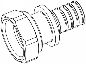 Муфта аксиальная с накидной гайкой 16мм x ½"нг Rehau Rautitan RX+ 14563351001 Муфта аксиальная с накидной гайкой 16мм x ½"нг Rehau Rautitan RX+ 14563351001, 2