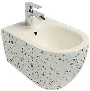 Биде подвесное ISVEA Infinity Terrazzo слоновая кость 10NF41001SV-2K-TRZ Биде подвесное ISVEA Infinity Terrazzo слоновая кость 10NF41001SV-2K-TRZ, 1
