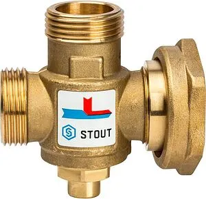 Трехходовой термостатический антиконденсационный клапан 1&quot; Kvs 3.2 Stout SVM-0050-326005, 3