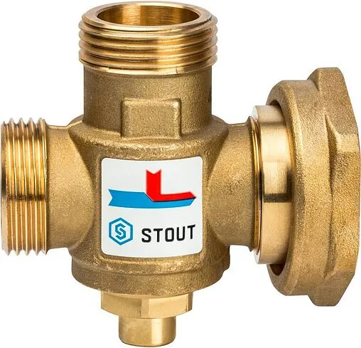 Трехходовой термостатический антиконденсационный клапан 1&quot; Kvs 3.2 Stout SVM-0050-326005