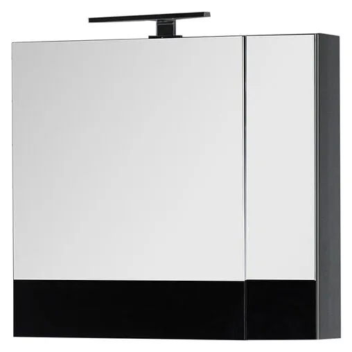 Шкаф-зеркало Aquanet Верона 75 L чёрный 00175385
