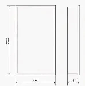 Шкаф-зеркало Comforty Диана 50 R белый 00003118242CF Шкаф-зеркало Comforty Диана 50 R белый 00003118242CF, 2