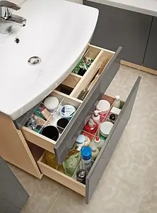 Тумба-умывальник Cersanit Smart 70 серый/ясень B-SU-SMA-CA70/Gr+S-UM-CAR60/1-w, 5