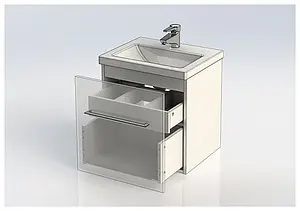 Тумба под умывальник подвесная Aquanet Порто 50 белый 00195729, 4