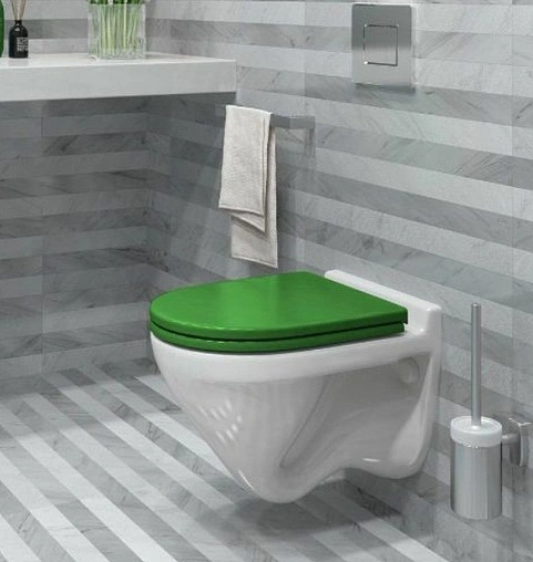 Унитаз подвесной Sanita Luxe Attica Color Green белый/зеленый ATCSLWH0113 Унитаз подвесной Sanita Luxe Attica Color Green белый/зеленый ATCSLWH0113