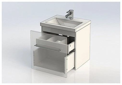 Тумба под умывальник подвесная Aquanet Порто 50 белый 00195729