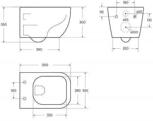 Унитаз подвесной безободковый BelBagno Alpina белый BB10100CHR/SC Унитаз подвесной безободковый BelBagno Alpina белый BB10100CHR/SC
