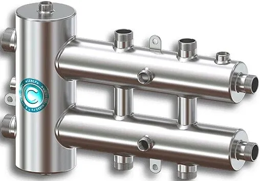 Распределительный коллектор 3 контура с гидрострелкой 1¼&quot;н x 1&quot;н Север-R-М3(Aisi) 1955004