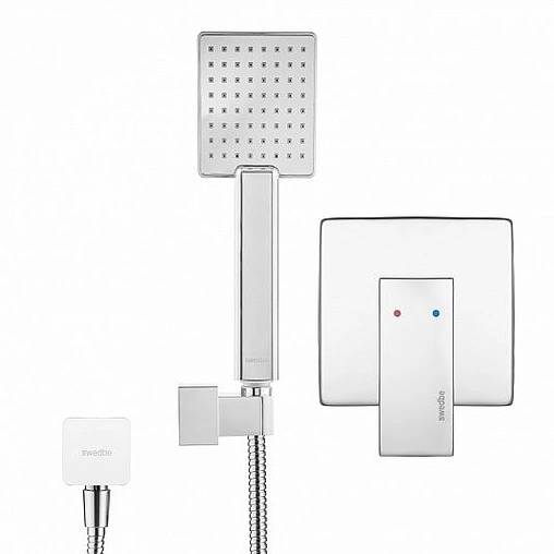 Смеситель для душа скрытого монтажа Swedbe Platta хром 5534