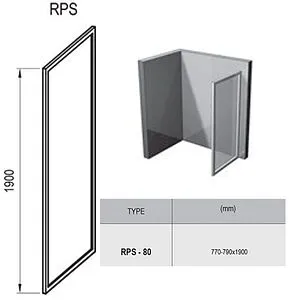 Боковая стенка 700мм прозрачное, матовое стекло Ravak Supernova APSV-70 95010102ZG, 2