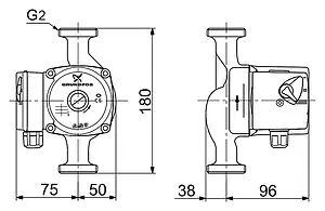 Насос циркуляционный Grundfos UPS 32-60 180 96281496, 2