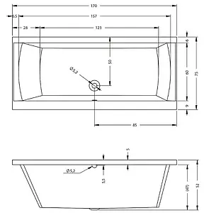 Ванна акриловая Riho JULIA 170х75 B011001005 Ванна акриловая Riho JULIA 170х75 B011001005, 2