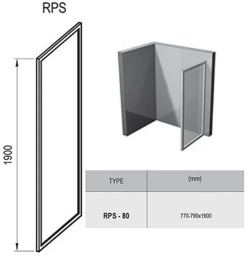 Боковая стенка 700мм прозрачное, матовое стекло Ravak Supernova APSV-70 95010102ZG