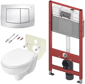 Комплект 6 в 1 TECE V04 K440200.WC1 с кнопкой TECEambia 9240200 белый глянцевый, 1