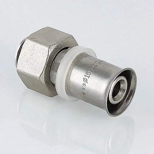 Муфта пресс с накидной гайкой 16мм x ½"к Valtec VTc.712.N.1604