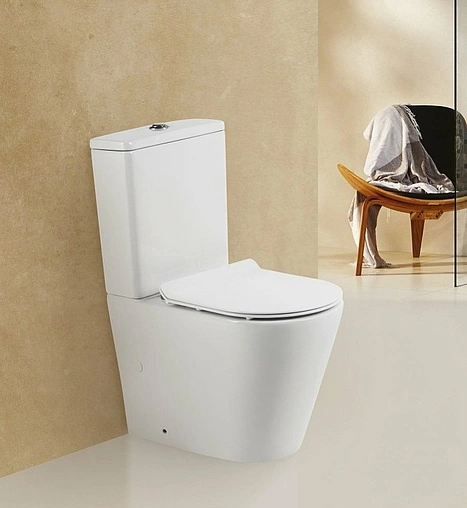 Унитаз-компакт безободковый BelBagno Flay-R белый BB2149CPR+BB2149T