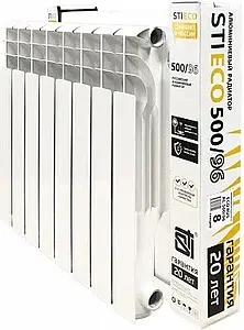 Радиатор алюминиевый 8 секций STI ECO RUS AL 500/100 Радиатор алюминиевый 8 секций STI ECO RUS AL 500/100, 3