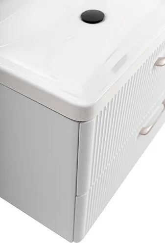 Тумба-умывальник подвесная BelBagno DUE 80 Белый металлик DUE-800-2C-SO-BM-P+BB-8076-3-80