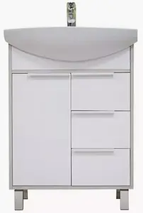 Тумба под умывальник напольная Aquaton Рико 80 белый/ясень фабрик 1A215401RIB90 Тумба под умывальник напольная Aquaton Рико 80 белый/ясень фабрик 1A215401RIB90, 1