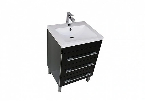 Тумба под умывальник напольная Aquanet Верона 58 чёрный 00178475