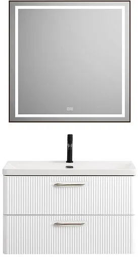 Тумба под умывальник подвесная BelBagno DUE 80 Bianco Lucido DUE-800-2C-SO-BL-P