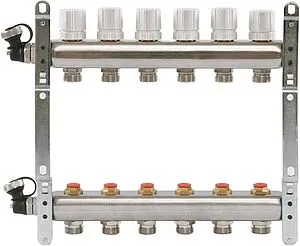 Группа коллекторная распределительная 6 отводов 1"в/в x ¾"ек Uni-fitt 451I4306 Группа коллекторная распределительная 6 отводов 1"в/в x ¾"ек Uni-fitt 451I4306, 5