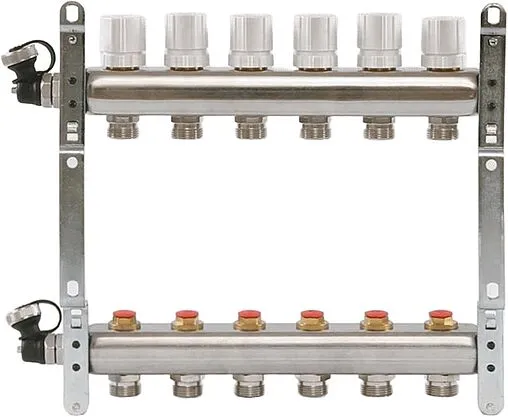 Группа коллекторная распределительная 6 отводов 1&quot;в/в x ¾&quot;ек Uni-fitt 451I4306