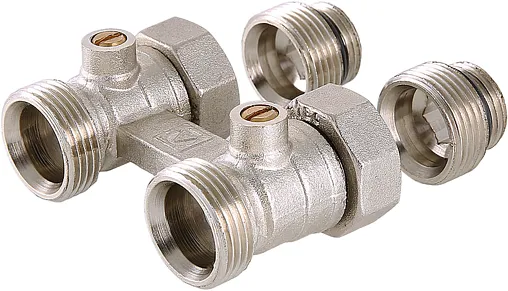 Узел нижнего подключения радиатора прямой ¾&quot;ек x ¾&quot;ек (½&quot;н) Valtec VT.345K.N.E04