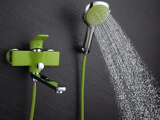 Смеситель для ванны с длинным изливом D&amp;K Berlin Humboldt зелёный/хром DA1433312