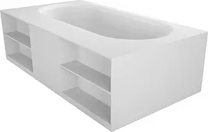 Ванна отдельностоящая из искусственного камня Riho Burgos 180x102 белый BS4200500000000 Ванна отдельностоящая из искусственного камня Riho Burgos 180x102 белый BS4200500000000, 3