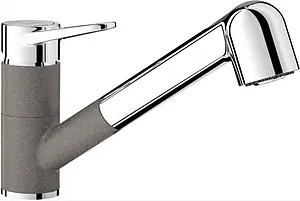 Смеситель для кухни с выдвижным изливом Blanco Blancowega-S II алюметаллик/хром 526423 Смеситель для кухни с выдвижным изливом Blanco Blancowega-S II алюметаллик/хром 526423, 1