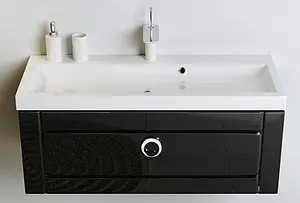 Тумба-умывальник подвесная Aqwella Infinity 100 чёрный Inf.01.10/001/BLK+Inf.10.04.D Тумба-умывальник подвесная Aqwella Infinity 100 чёрный Inf.01.10/001/BLK+Inf.10.04.D, 2