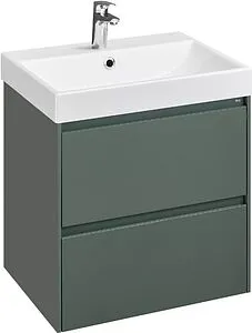 Тумба-умывальник подвесная Roca Ona 60 зелёный матовый A857613513+ZRU9307561, 1
