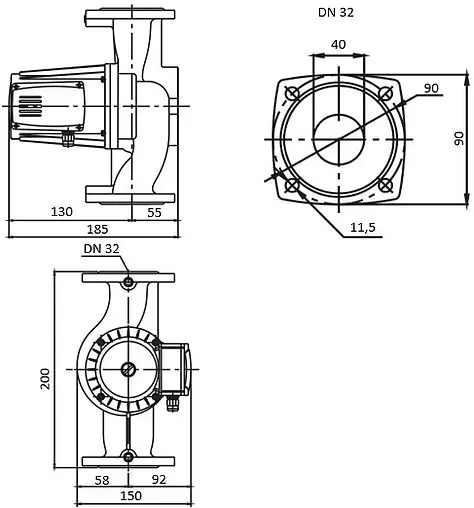 Насос циркуляционный Shinhoo BASIC 32-8SF 71221001
