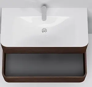 Тумба-умывальник подвесная Am.Pm Sensation 100 табачный дуб M30FHX1002TF+M30WPC1001WG Тумба-умывальник подвесная Am.Pm Sensation 100 табачный дуб M30FHX1002TF+M30WPC1001WG, 5