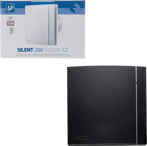 Вентилятор вытяжной Soler &amp; Palau SILENT-200 CZ BLACK DESIGN 4C