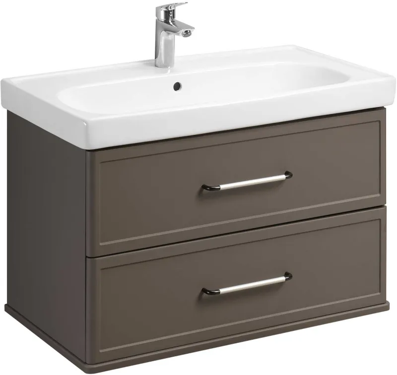 Тумба-умывальник подвесная Aquaton Нео-Классика 85 мускат 1A2863K1NCR30 Тумба-умывальник подвесная Aquaton Нео-Классика 85 мускат 1A2863K1NCR30, 1