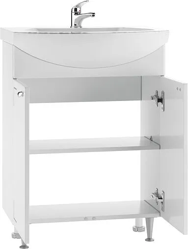 Тумба под умывальник напольный Айсберг Элеганс 65 белый DA1134T