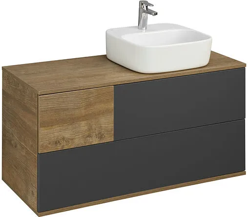 Тумба-умывальник подвесная Aquaton Терра 105 дуб кантри/антрацит 1A2469K3TEKA0