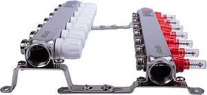 Группа коллекторная с расходомерами 7 отводов 1&quot;в/в x ¾&quot;ек FDV S1101A-1/7, 4