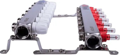 Группа коллекторная с расходомерами 7 отводов 1&quot;в/в x ¾&quot;ек FDV S1101A-1/7