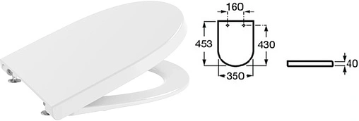Комплект 4 в 1 Roca Meridian Rimless 893104990