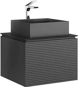 Тумба под умывальник подвесная Jorno Stone 60 антрацит Stn.01.60/P/A/JR Тумба под умывальник подвесная Jorno Stone 60 антрацит Stn.01.60/P/A/JR, 1